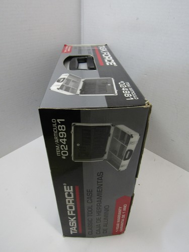 NIB OLD TASK FORCE #024981 CLASSC TOOL CASE CASE ONLY STORAGE WORKSHOP BOX - Picture 2 of 3