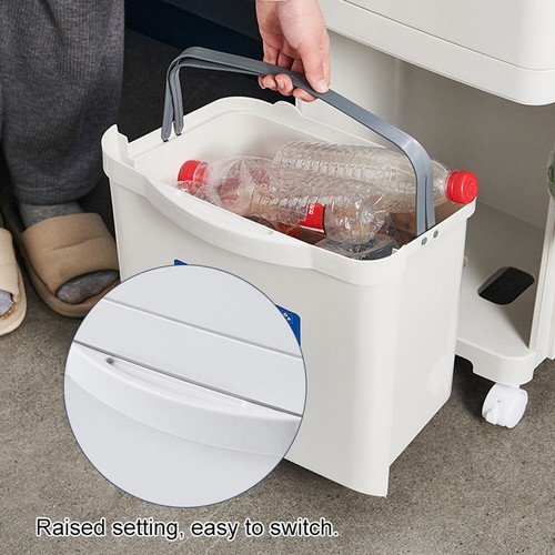 Rubbish Bin Waste Recycling Dual Multi Compartment Baskets Cover Dustbin Storage - Picture 7 of 17