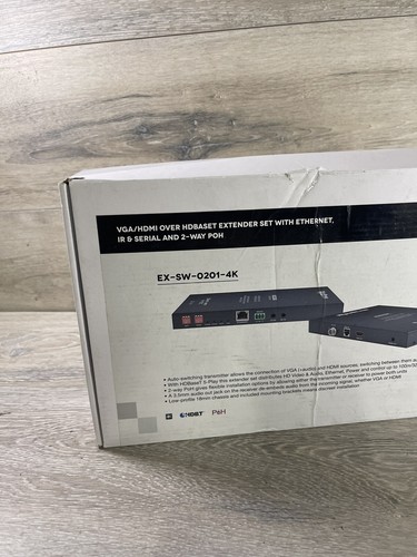 WyreStorm EX-SW-0201-4K UHD HDBaseT Zestaw przedłużaczy z 2-drożnym nowym - Zdjęcie 3 z 6