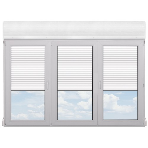 3-flg Fenster mit Rolladen Aufsatz | Aluplast Ideal 4000 PVC-Fenster nach Maß