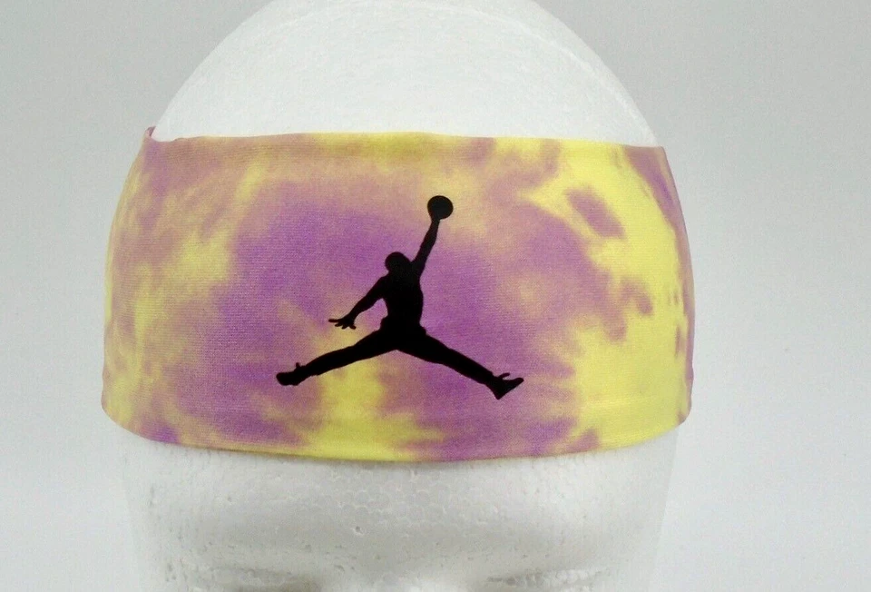 Обруч для волос Nike Jordan Fury для взрослых с принтом лимонный шифоновый/черный/пик фуксия - Изображение 2 из 4