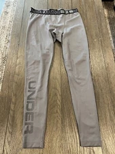 Mens Under Armour  Gray Black Jock Spandex Tights Compression Pants M