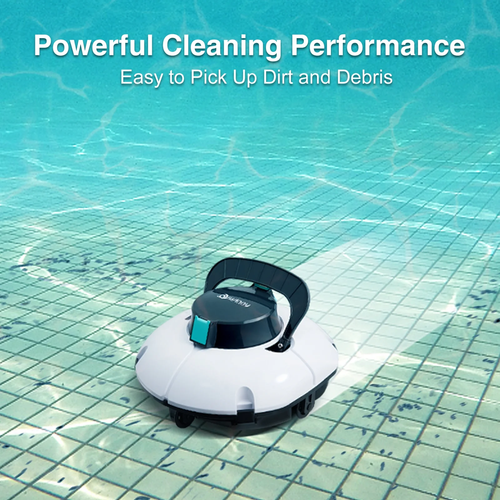 Winny 1102P Cordless Robotic Vacuum Pool Cleaner – Dual Filter, 80 Min Runtime