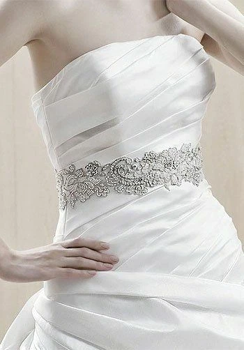 Blue by ENZOANI " Ekati"  NEW Bridal wedding dress bridal gown D White SILK  10 - Image 3 of 4