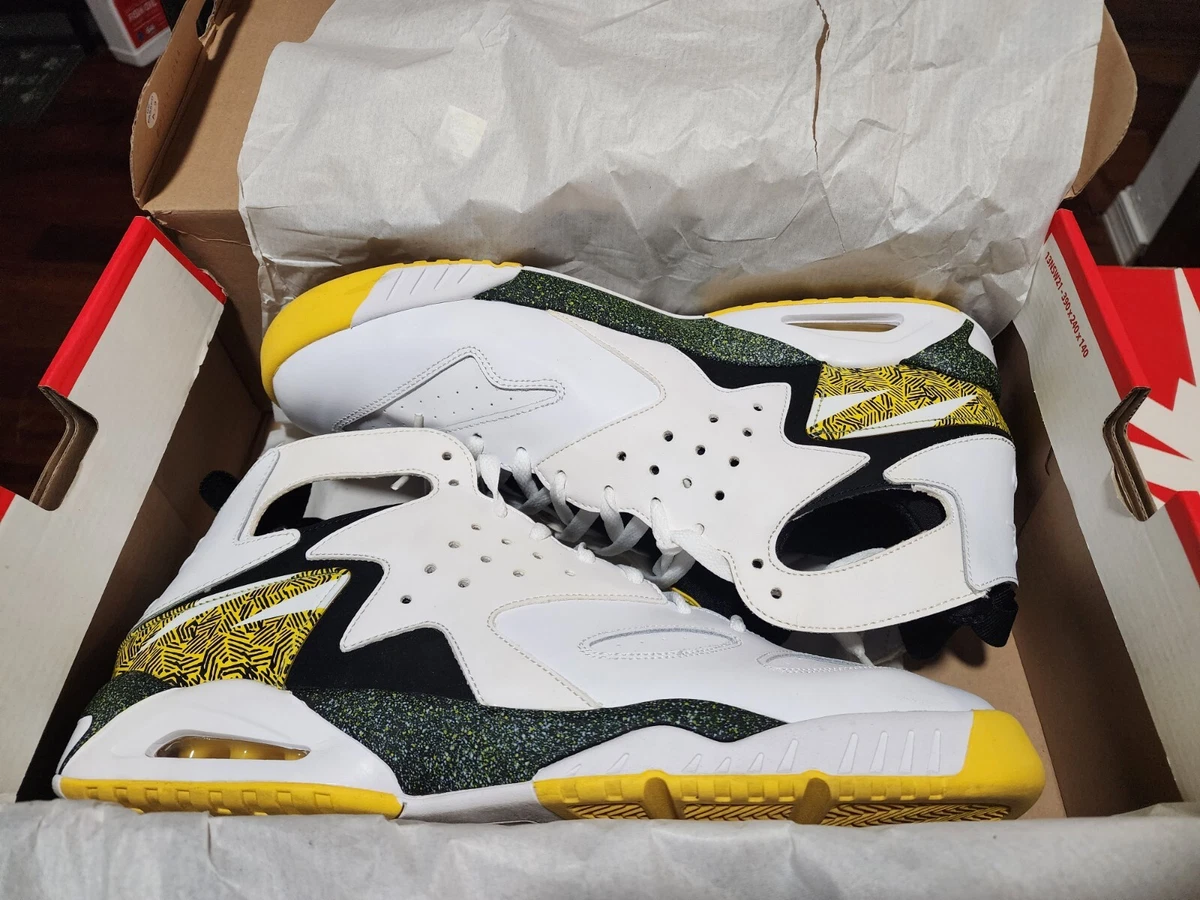 Size 15 Nike Air Tech Challenge Huarache White Tour Yellow VERY