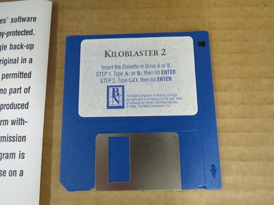 Jeu PC Vintage KILOBLASTER 2 - Disquettes 3.5 Complètes (disques 1,2,3) - Bon état