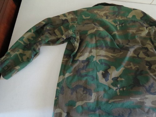 Vintage USMC Combat Uniform Woodland Camouflage Jacket Small - Short - Very Good - Picture 18 of 20
