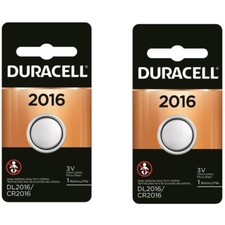2 Pcs Duracell 2016 3V Lithium Button Coin Cell Battery