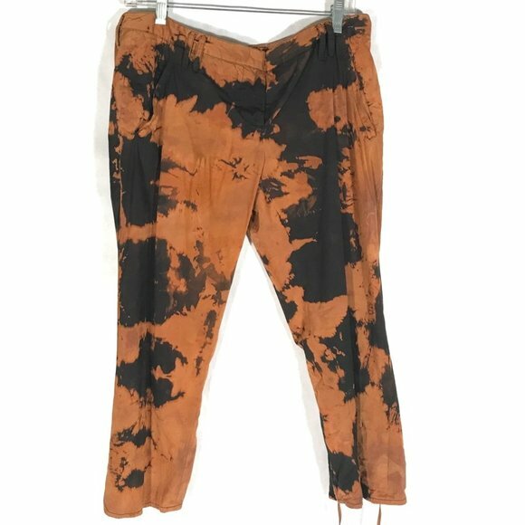 PRADA Capris Tie Dye Size 8 grunge Pants 44 EU