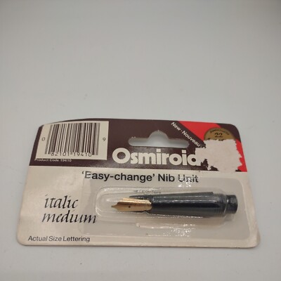 Osmiroid Vintage Italic Medium easy change nib unit made England new calligraphy