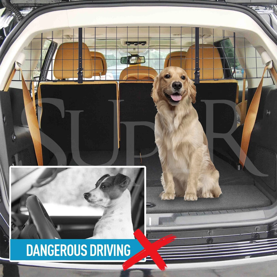 Dog Guard Adjustable Safety Dog Pet Car Mesh Barrier Headrest Travel Heavy Duty - image 4 of 4