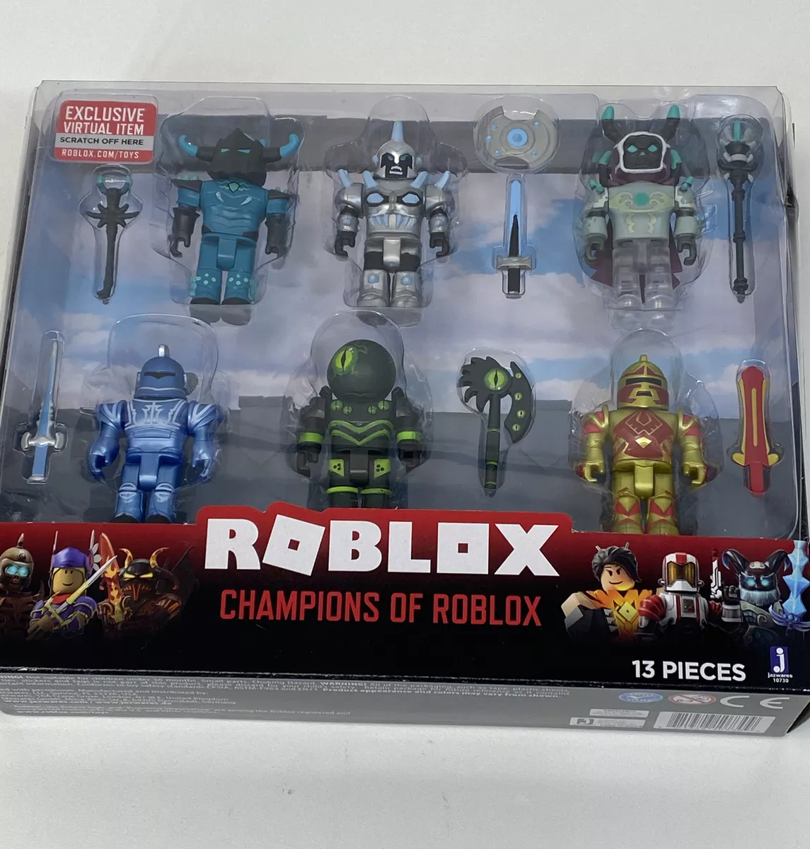  Roblox Action Collection - Champions of Roblox Six Figure Pack  [Includes Exclusive Virtual Item] : Toys & Games