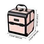 Byootique Rolling Makeup Train Case Trolley w/ Cube Case Cosmetic Organizer Pink — photo 8