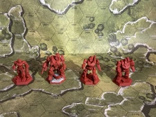 Battletech 4 Primed Mech Lot - Thunderbolt Shadow Hawk Wolverine Commando