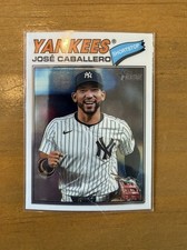2026 Topps Heritage CHROME Jose Caballero #328 - New York Yankees