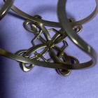 Vintage “NRO” Matte Gold Tone Pink Enamel Cuff — photo 5