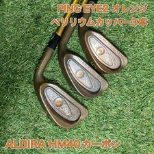 USED PING EYE2 Beryllium Copper Orange Dot Irons 3-5 Set Aldira HM-40 Graphite R