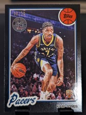 Kam Jones 2025-26 Topps 1980-81 Black /10 Rookie RC #80BK-81 Pacers