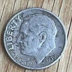 1959 D Roosevelt Dime circulated  State 90% Silver 10c US Coin