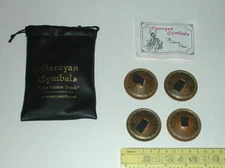 Saroyan Finger Cymbals Tinkerzills Brass MC-T20 for Children w/ Pouch (4pc set)