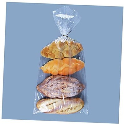 Pcs 11 x 18 Inch Bottom Gusset Bread Bags with Ties, Clear Plastic Micro 200