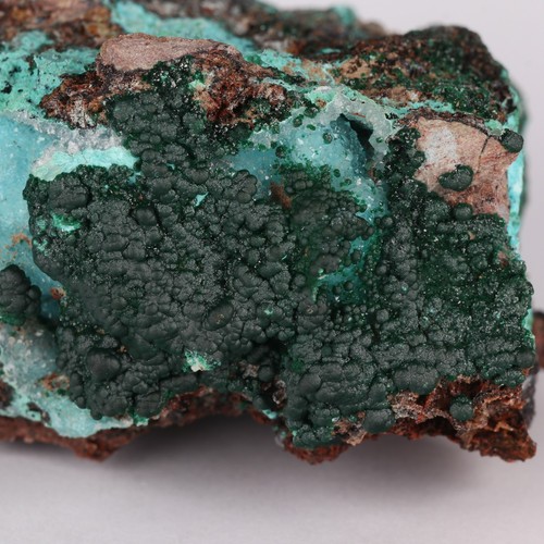 Malachite on Quartz on Chrysocolla, Tenke Fungurume Mine, Kinshasa, DR Congo - Picture 3 of 6