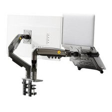 Laptop Mount with Adjustable Tray for 10-17 Notebook, Full Motion Arm with
