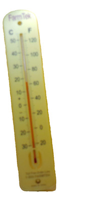 Farm Tek Thermometer vintage plastic