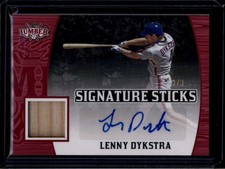 2024 Leaf Lumber Signature Sticks Red ssld1 Lenny Dykstra Bat Auto 3/3