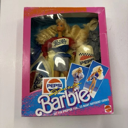 Mattel Barbie Doll Pepsi Spirit and Accessories #4869 Vintage 1989 Sealed In Box