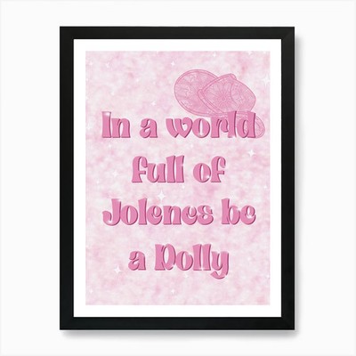 In einer Welt voller Jolenes Kunstdruck gerahmtes Wandbild Poster Leinwanddruck Bild