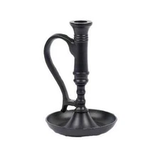 Home collection by Raghu Williamsburg Candle Holder, 6 by 8-Inch, Black