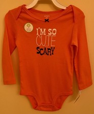 Halloween Bodysuit Girls Toddle 24 Months "I'm So Cute It's Scary" NWT