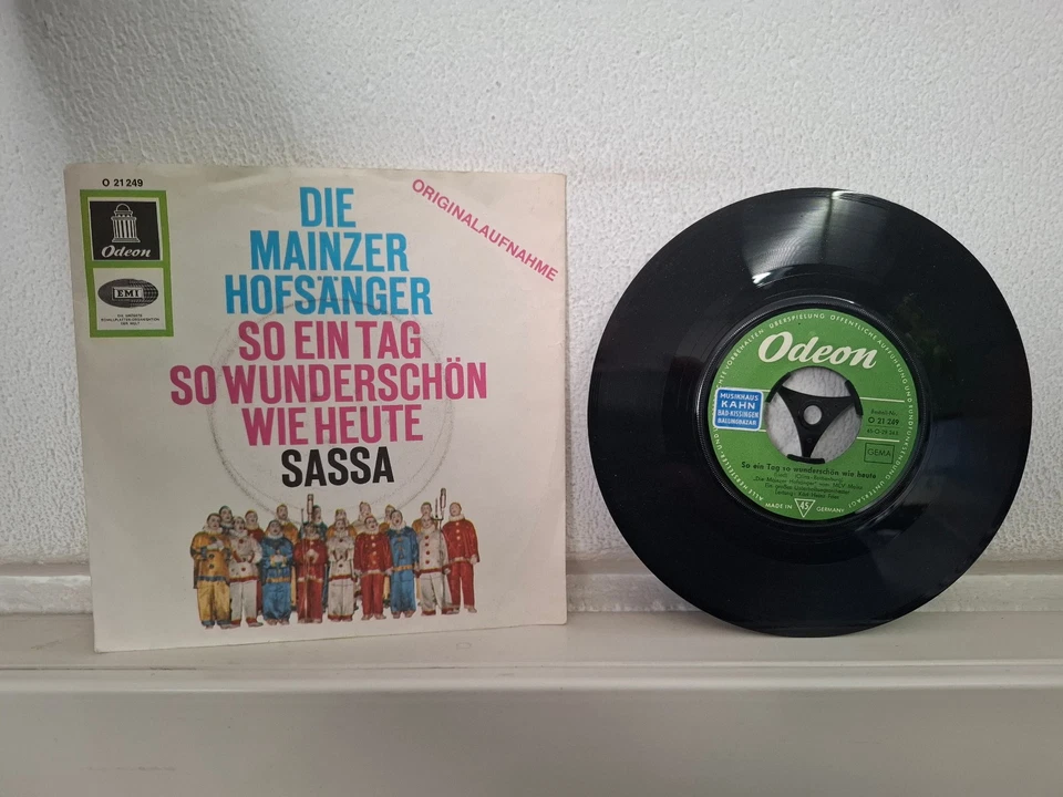 Die Mainzer Hofsänger - So ein Tag so wunderschön wie heute Sassa 1959 Single 7" - Bild 1 von 2