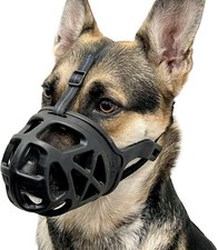 BARKLESS Dog Muzzle, Basket Muzzle Anti Biting Chewing Scavenging Training - L