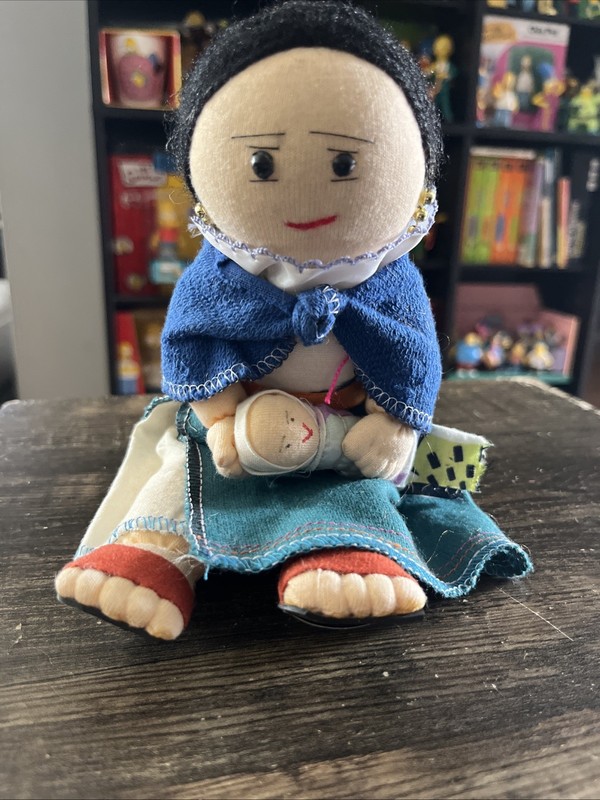 Vintage Handmade Guatemalan  Plush Cloth Ethnic Folk Doll  South American 