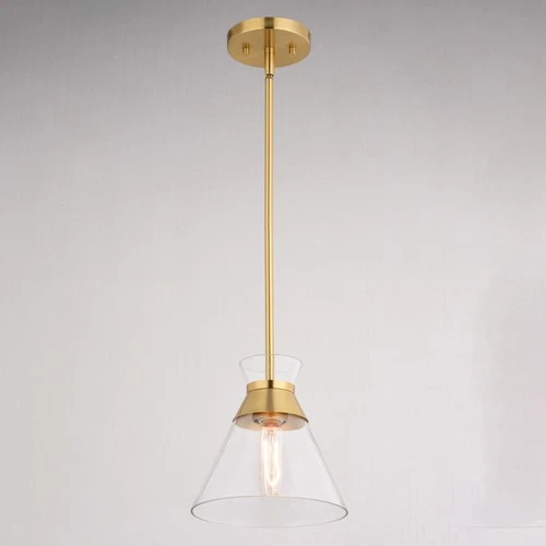 Vaxcel Lighting P0403 9"W Suspension Mini Pendant - Brass - Picture 2 of 11