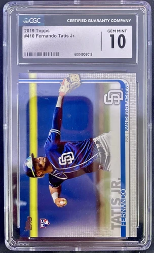 Fernando Tatis Jr. 2019 Topps RC CGC 10 Gem Mint Padres Rookie Card #410