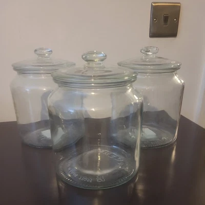Ikea Vardagen Glass Storage Jars x 3 002.919.28 - Image 1 of 4