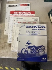 Honda NOS shop service repair manual bundle 1983 CX650 Turbo CX 650 set up tools