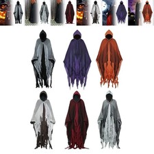 Halloween-Umhang, Gothic-Zauberer-Robe f&uuml;r M&auml;nner und Frauen, Themenparty