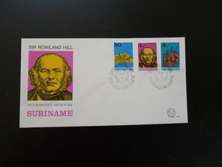 postal history Sir Rowland Hill FDC Suriname 1980