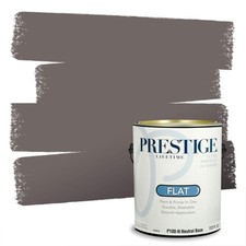 PRESTIGE Paints Exterior Paint And Primer In One, 1 Gallon, Flat, Ash Mountain