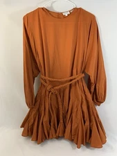 RHODE RESORT ELLA DRESS Orange MINI WOMENS SIZE SMALL