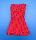 Vintage BARBIE SUN-SHINER PAK DRESS RED BLACK DOTS 1969 MOD EXC HARD TO FIND