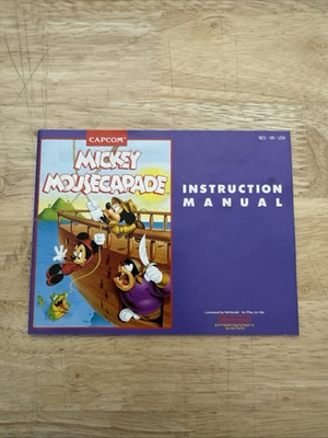 #ad Mickey Mousecapade NES Original Nitnendo Manual Only Authentic Clean No Writing $6.79