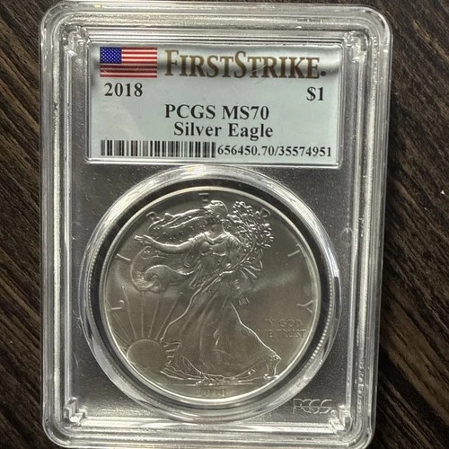 2018 Silver Eagles PCGS MS-70 Silver Eagle First Strike