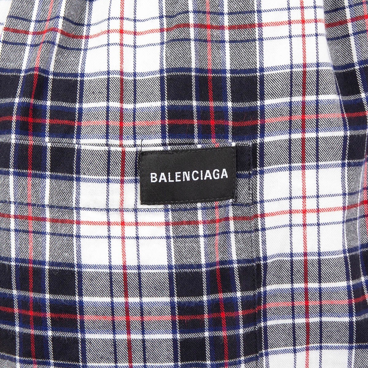 67832 auth BALENCIAGA red black white 2018 PLAID PYJAMA 67832 auth BALENCIAGA red black white 2018 PLAID PYJAMA