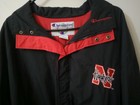 Champion Vintage Nebraska Huskers Black Red Nylon Jacket Mens Size XLarge — photo 4