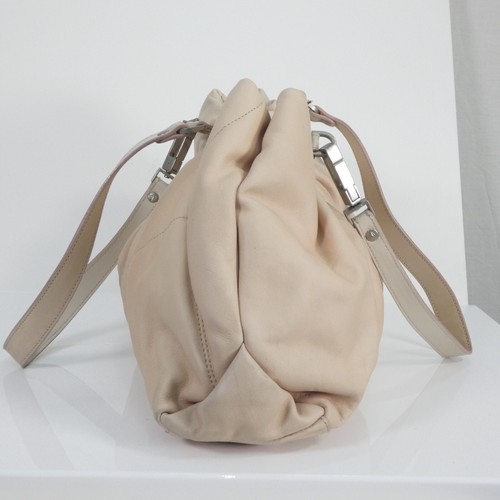 Blumarine Gathered Bag Hobo Real Leather Nude Blush Pale Pink Y2K Slouchy - 第 11/21 張圖片
